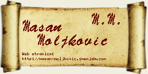 Mašan Moljković vizit kartica